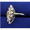 Image 2 : Diamond and Alexandrite Ring in 14k White Gold