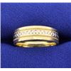 Image 1 : Unique Connected Circle and Beaded edge Gold Wedding Band Ring