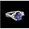 Image 1 : 2.78 ctw Tanzanite and Diamond Ring - 14KT White Gold