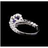 Image 3 : 14KT White Gold 1.77 ctw Tanzanite and Diamond Ring