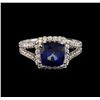 Image 2 : 14KT White Gold 2.90 ctw Sapphire and Diamond Ring
