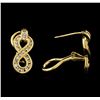 Image 2 : 1.00 ctw Diamond Earrings - 14KT Yellow Gold