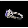 Image 3 : 14KT White Gold 4.76 ctw Tanzanite and Diamond Ring
