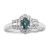 Image 1 : 0.46 ctw Alexandrite and Diamond Ring - 18KT White Gold