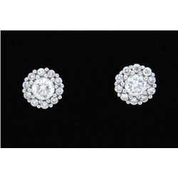 0.50 ctw Diamond Stud Earrings - 14KT White Gold