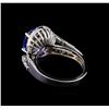 Image 3 : 3.52 ctw Tanzanite and Diamond Ring - 14KT White Gold