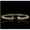 Image 3 : 7.20 ctw Diamond Tennis Bracelet - 14KT Yellow Gold