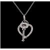 Image 1 : 0.45 ctw Diamond Necklace - 14KT White Gold