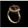 Image 4 : 5.40 ctw Ruby and Diamond Ring - 14KT Yellow Gold