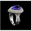 Image 4 : 14KT White Gold 5.16 ctw Tanzanite and Diamond Ring