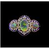 Image 1 : 15.08 ctw Opal and Diamond Bracelet - 14KT Yellow and White Gold