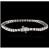 Image 2 : 14KT White Gold 5.73 ctw Diamond Tennis Bracelet