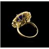 Image 3 : 3.56 ctw Tanzanite and Diamond Ring - 14KT Yellow Gold