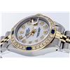 Image 2 : Rolex Two-Tone Mother Of Pearl Diamond and Sapphire DateJust Ladies Watch