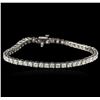 Image 1 : 14KT White Gold 5.73 ctw Diamond Tennis Bracelet