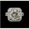 Image 2 : 9.57 ctw Diamond Ring - 18KT White Gold