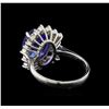 Image 3 : 14KT White Gold 3.88 ctw Tanzanite and Diamond Ring