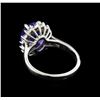 Image 2 : 3.28 ctw Tanzanite and Diamond Ring - 14KT White Gold