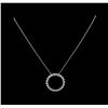 Image 2 : 14KT White Gold 1.69 ctw Diamond Pendant With Chain