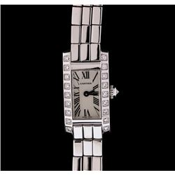 Cartier 18KT White Gold Diamond Lanieres Ladies Watch