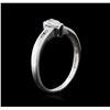Image 3 : 10KT White Gold 0.31 ctw Diamond Ring