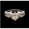 Image 2 : 14KT White Gold 1.64 ctw Diamond Ring