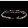 Image 3 : 1.30 ctw Ruby and Diamond Bracelet - 14KT White Gold