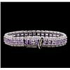 Image 2 : Crayola 10.34 ctw Pink Amethyst Bracelet - .925 Silver