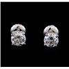 Image 1 : 1.04 ctw Diamond Stud Earrings - 14KT White Gold