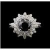 Image 2 : 2.61 ctw Black Diamond Ring - 14KT White Gold