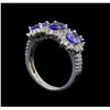 Image 4 : 14KT White Gold 1.88 ctw Tanzanite and Diamond Ring