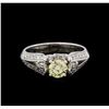 Image 2 : 1.15 ctw Diamond Ring - 18KT White Gold