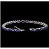 Image 3 : 14KT White Gold 12.00 ctw Sapphire and Diamond Bracelet