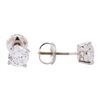Image 2 : 1.00 ctw Diamond Stud Earrings - 14KT White Gold