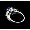 Image 3 : 18KT White Gold 5.05 ctw Tanzanite and Diamond Ring