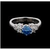 Image 2 : 1.35 ctw Blue Diamond Ring - 14KT White Gold