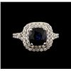 Image 2 : 14KT White Gold 2.59 ctw Sapphire and Diamond Ring