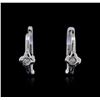 Image 1 : 14KT White Gold 0.03 ctw Diamond Earrings