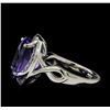 Image 3 : 7.25 ctw Tanzanite and Diamond Ring - 14KT White Gold