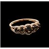 Image 1 : 1.11 ctw Smokey Topaz and Diamond Ring - 14KT Rose Gold