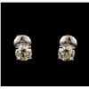 Image 1 : 14KT White Gold 1.19 ctw Diamond Solitaire Earrings