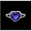 Image 2 : 14KT White Gold 3.07 ctw Tanzanite and Diamond Ring