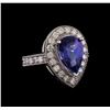 Image 1 : 14KT White Gold 3.30 ctw Tanzanite and Diamond Ring