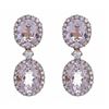 Image 1 : 7.35 ctw Morganite and Diamond Earrings - 14KT Rose Gold