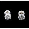 Image 1 : 1.42 ctw Diamond Stud Earrings - 14KT White Gold