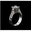 Image 3 : 14KT White Gold 0.90 ctw Diamond Ring