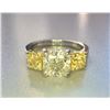 Image 1 : Diamond Ring - 18KT White and Yellow Gold