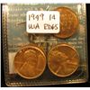 Image 1 : (5) 1949 Lincoln Cent MS-65