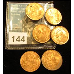 (6) 1956 P Lincoln Cent RD-65