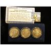 Image 1 : (3) Coins - 1883 84 & 85 O Morgan Federal Coin Repository Set; In Blue Velvet Case  MS-63